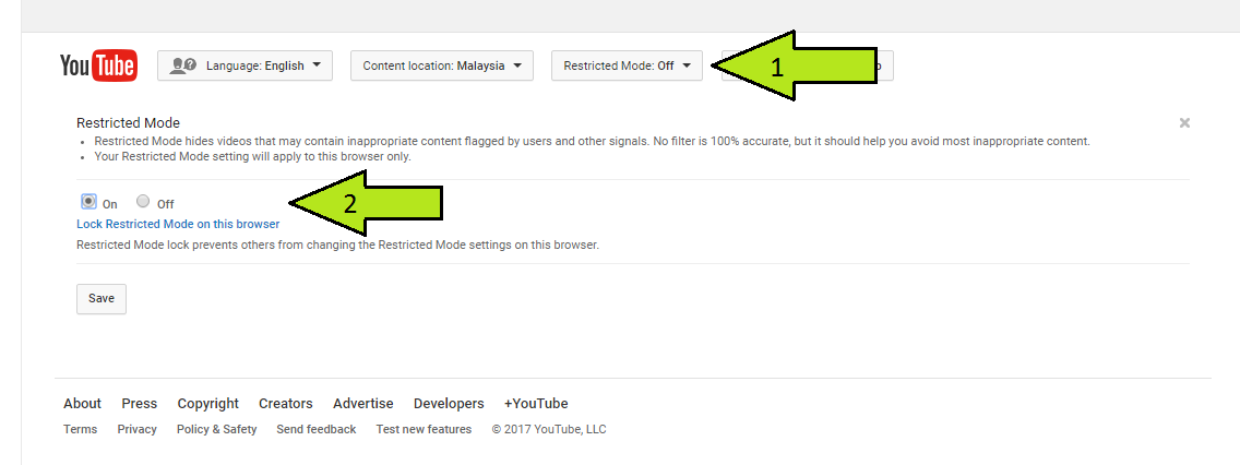 restricted mode youtube