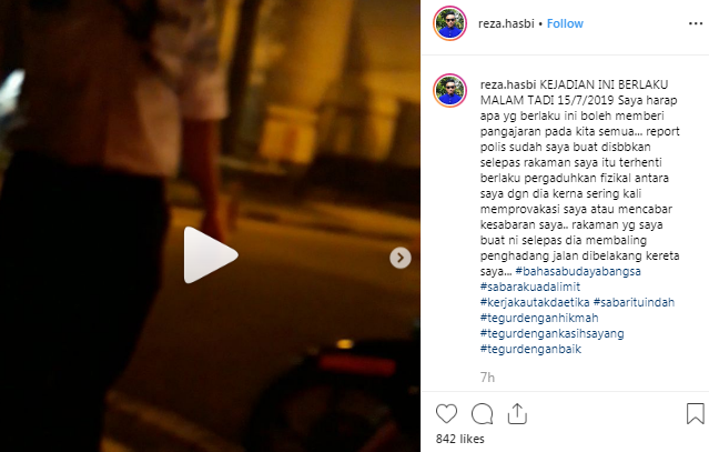 reza hasbi cedera bergaduh di hospital ini puncanya 2