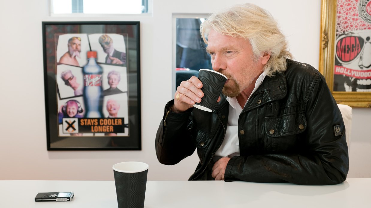 richard branson minum 20 cawan teh setiap hari