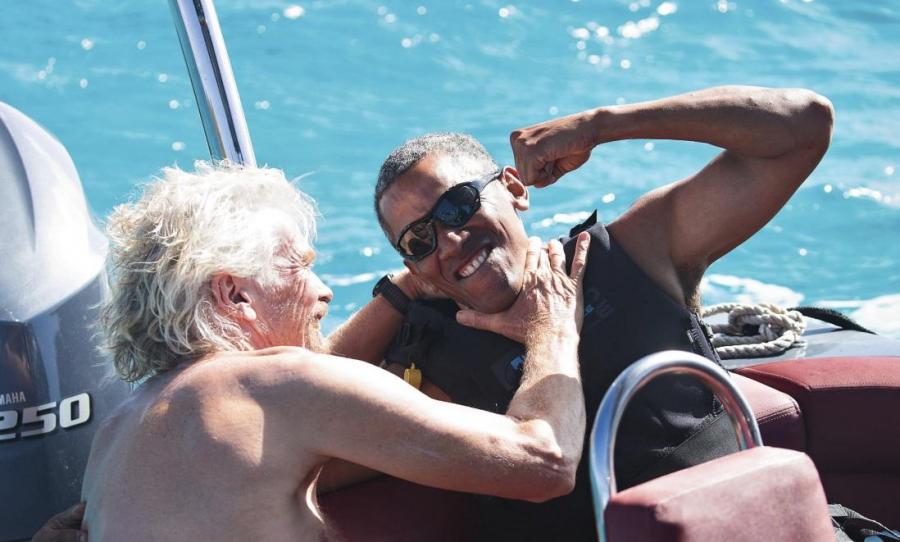 richard branson obama kitesurfing