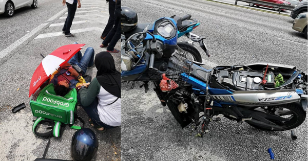 rider penghantar makanan kemalangan