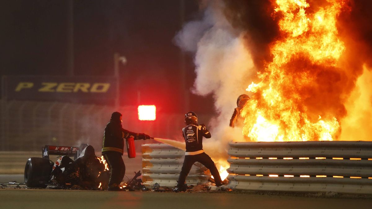 romain grosjean crash