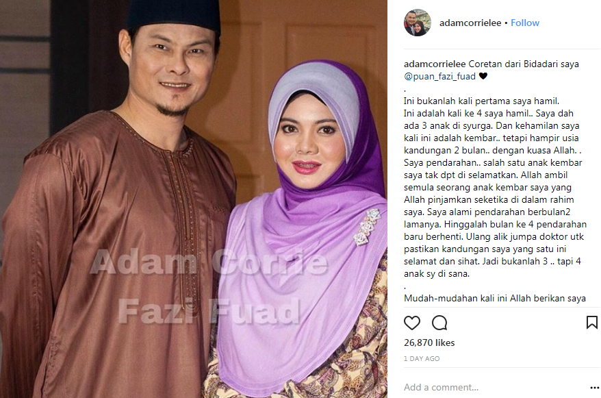 rupanya adam corrie sudah ada 4 anak di syurga 2