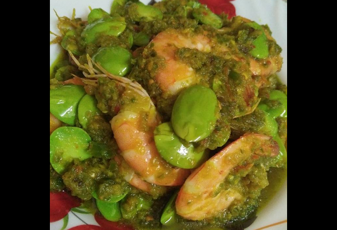 sambal hijau petai udang