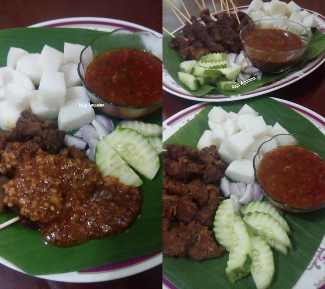 sate daging atau ayam