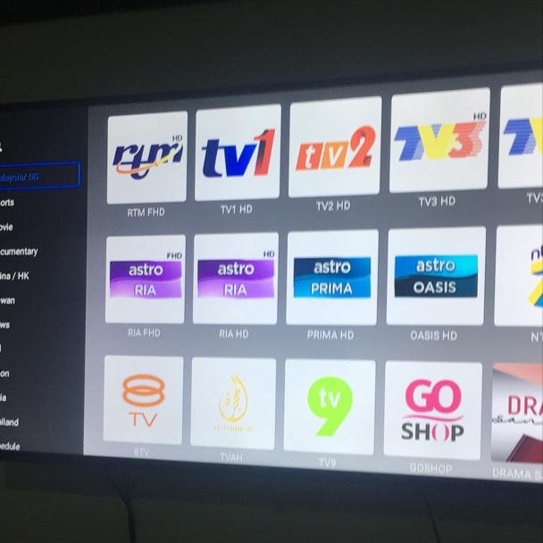 screenshot siaran televisyen percuma curi