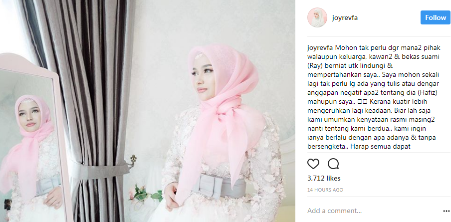 selepas kakak joy revfa keluarkan kenyataan panas ini pula respon joy 2