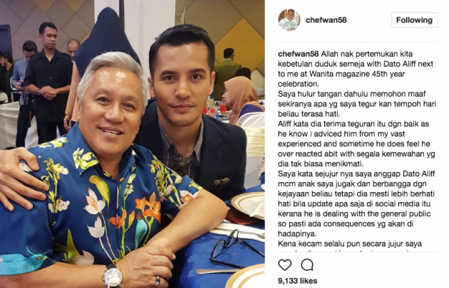 selepas kritik datuk aliff syukri isu makan tepi jalan datuk chef wan dedah kisah terserempak dengan aliff 2