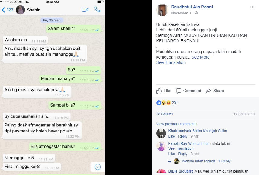 selepas mona syamimi lagi wanita tampil dakwa ditipu shahir 4 812