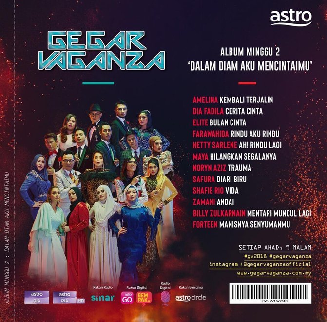 senarai lagu tugasan konsert kedua gegar vaganza 5 2 772