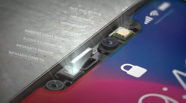 sensor di bahagian notch hodoh iphone x