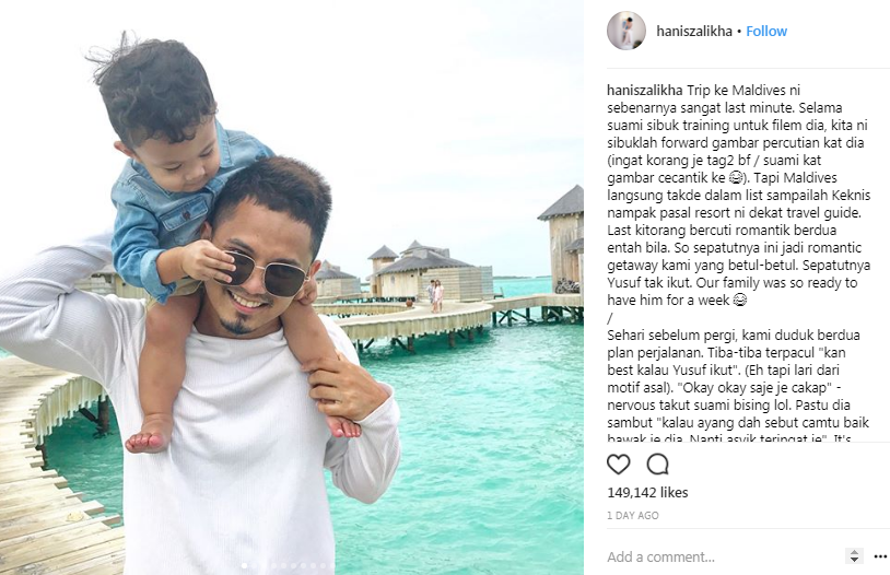 sepatutnya tak bawa yusuf iskandar ke maldives hanis zalikha 2