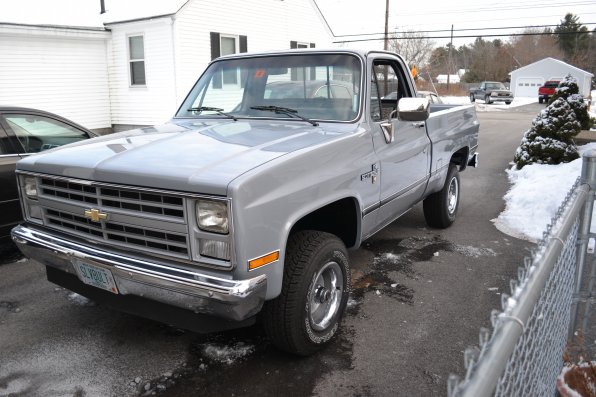 silver 1985 chevrolet truck 300