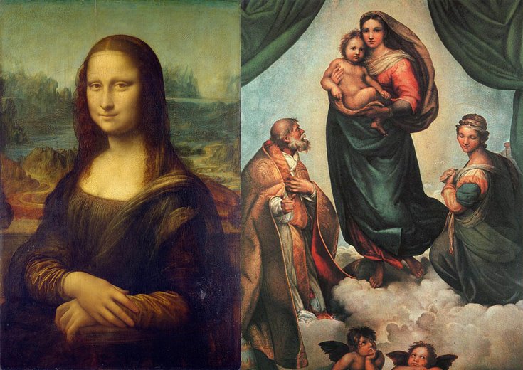 sistine madonna dan mona lisa