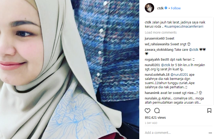 siti nurhaliza berkerusi roda tarik perhatian 2