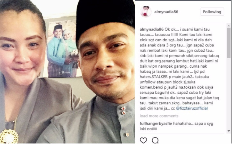 susulan isu perkahwinan aliff aziz isteri fizz fairuz almy nadia beri amaran 2