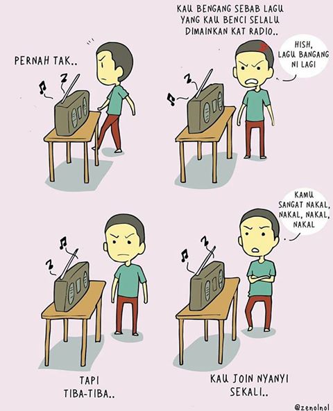 tak suka lagu tapi terikut nyanyi