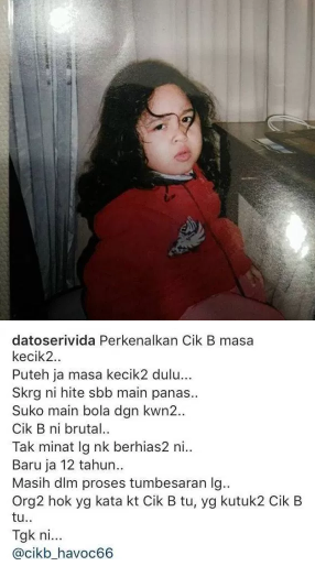 tak tahan dihina datuk seri vida tayang wajah anak waktu kecil dedah punca sebenar cik b berkulit hitam 3