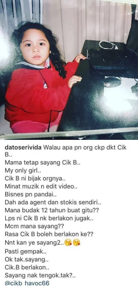 tak tahan dihina datuk seri vida tayang wajah anak waktu kecil dedah punca sebenar cik b berkulit hitam 4