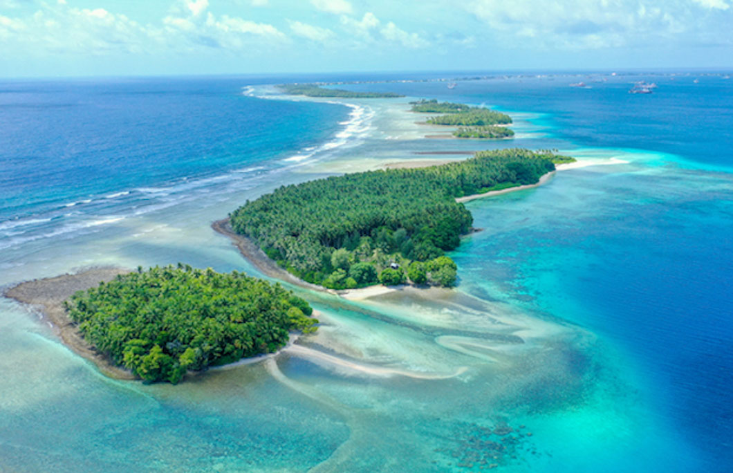 the islands are made up of 870 reef systems and 160 coral species