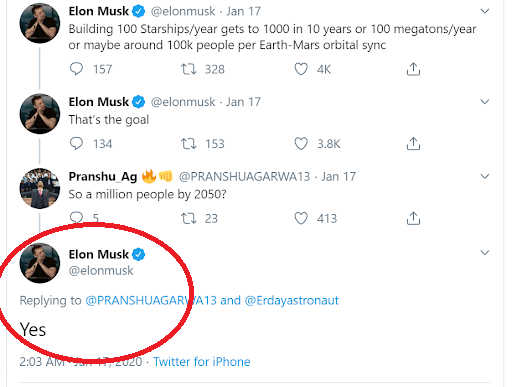 tweet elon musk tentang hantar manusia ke marikh