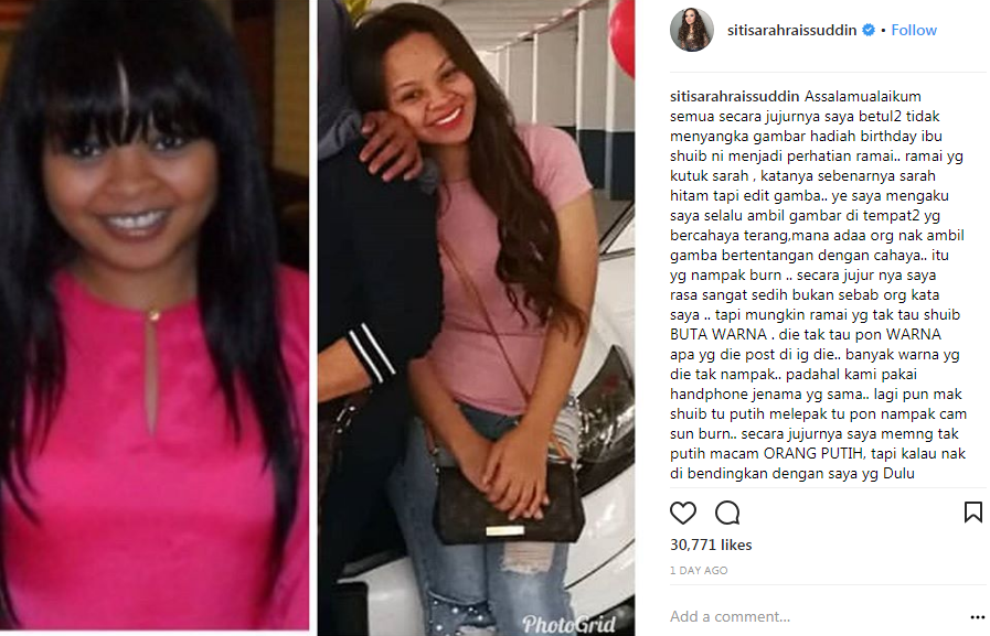 warna sebenar kulit siti sarah terbongkar 2