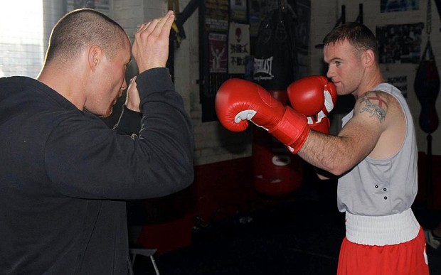 wayne rooney boxing