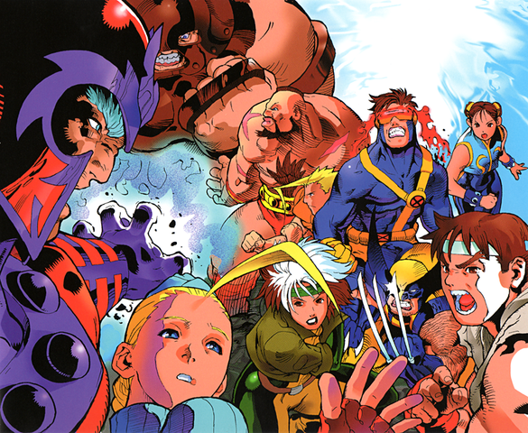 xmen street fighter poster