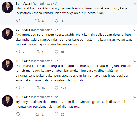 zulin aziz dedah pernah jadi mangsa dera pembantu rumah 3