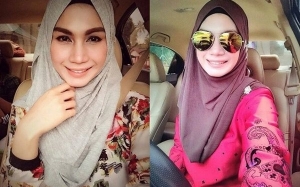 Foto Nur Sajat Bertudung Litup di Majlis Doa Selamat Rumah Barunya