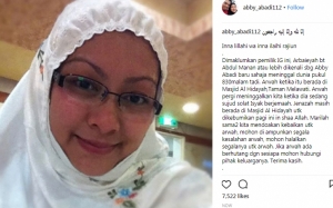 Peminat Terkejut Abby Abadi Umum Meninggal Dunia