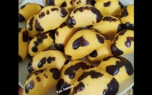 Resepi Biskut Pisang Lebam Kemas dan Comel 