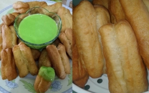 Resepi Kuih Cakoi Lembut dan Sos Manis Pandan