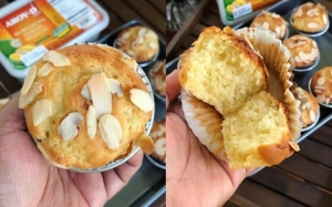 Resepi Muffin Durian Lembap (Moist Durian Muffin) Senang dan Sedap