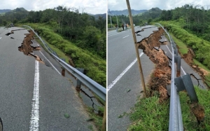 Tanah Runtuh di Jalan Utama Sungai Koyan-Cameron Highlands