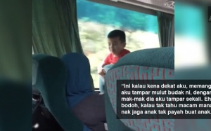 Video Budak Biadap Ludah Penumpang Bas Dikecam 